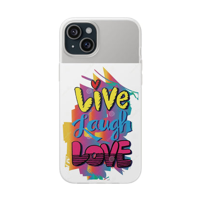 Phone Case Flexi Shock Absorbent Live Laugh Love Design