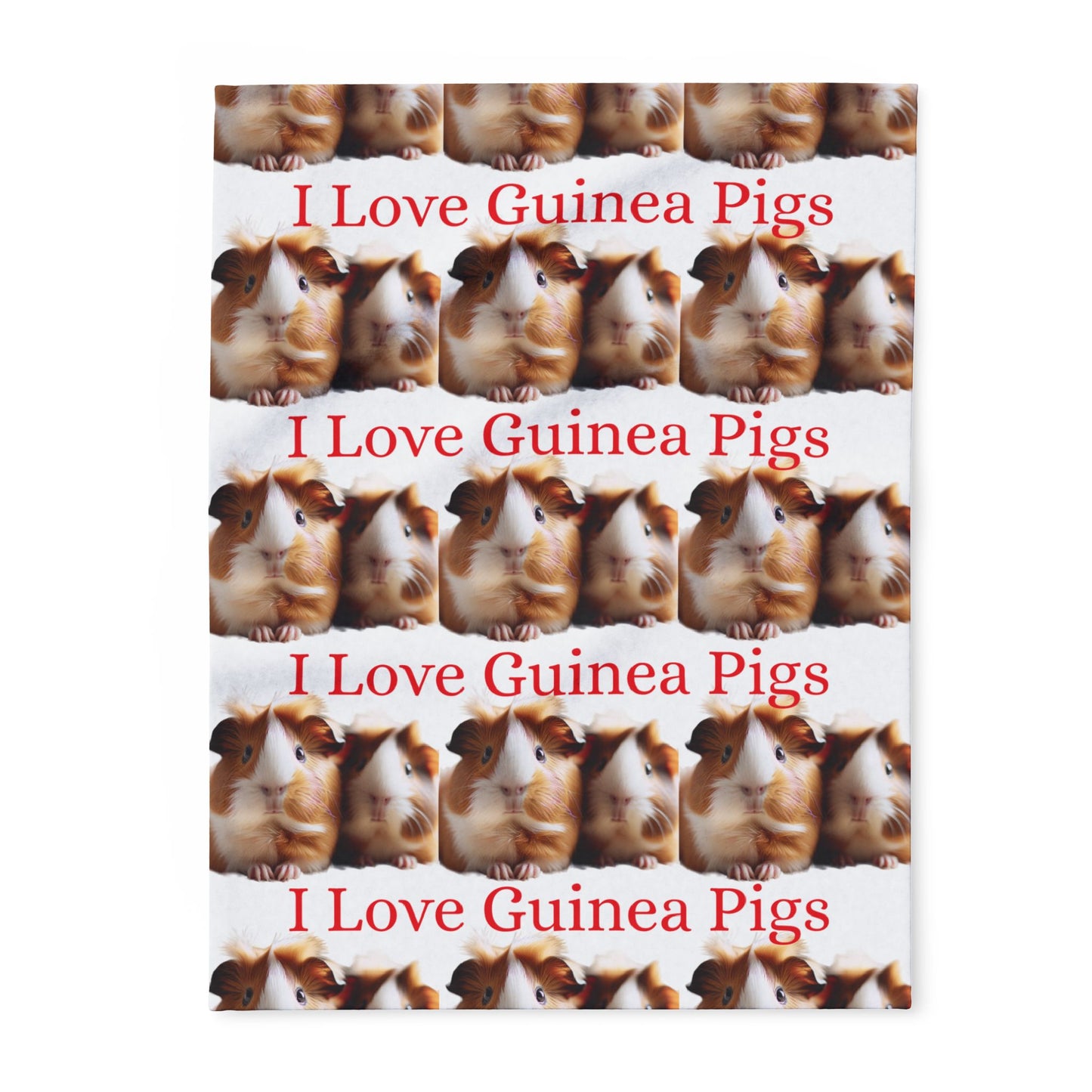 Arctic Fleece Blanket I Love Guinea Pigs design