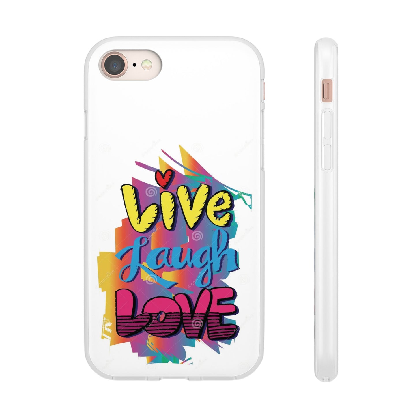 Phone Case Flexi Shock Absorbent Live Laugh Love Design