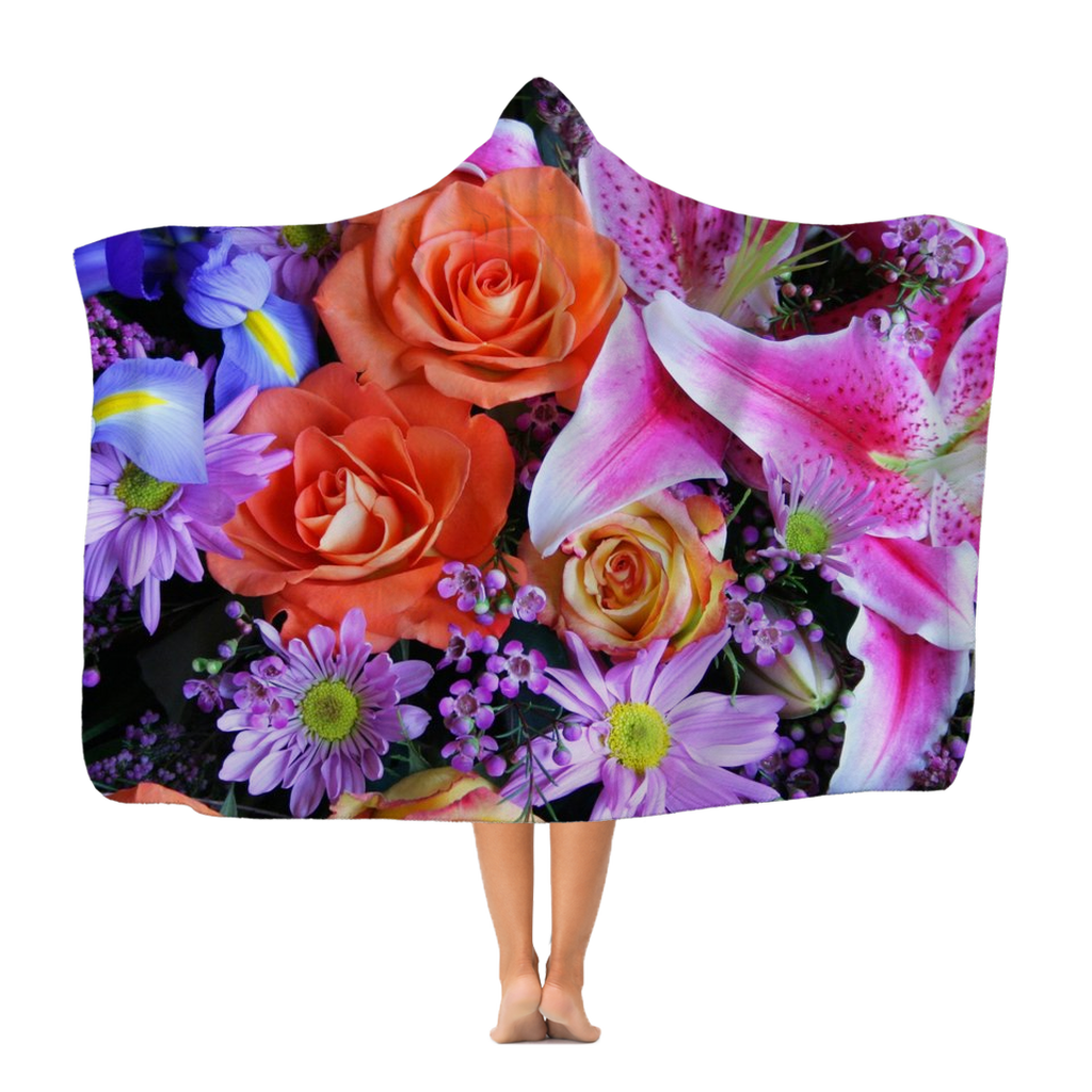 Hooded Blanket Flower Design