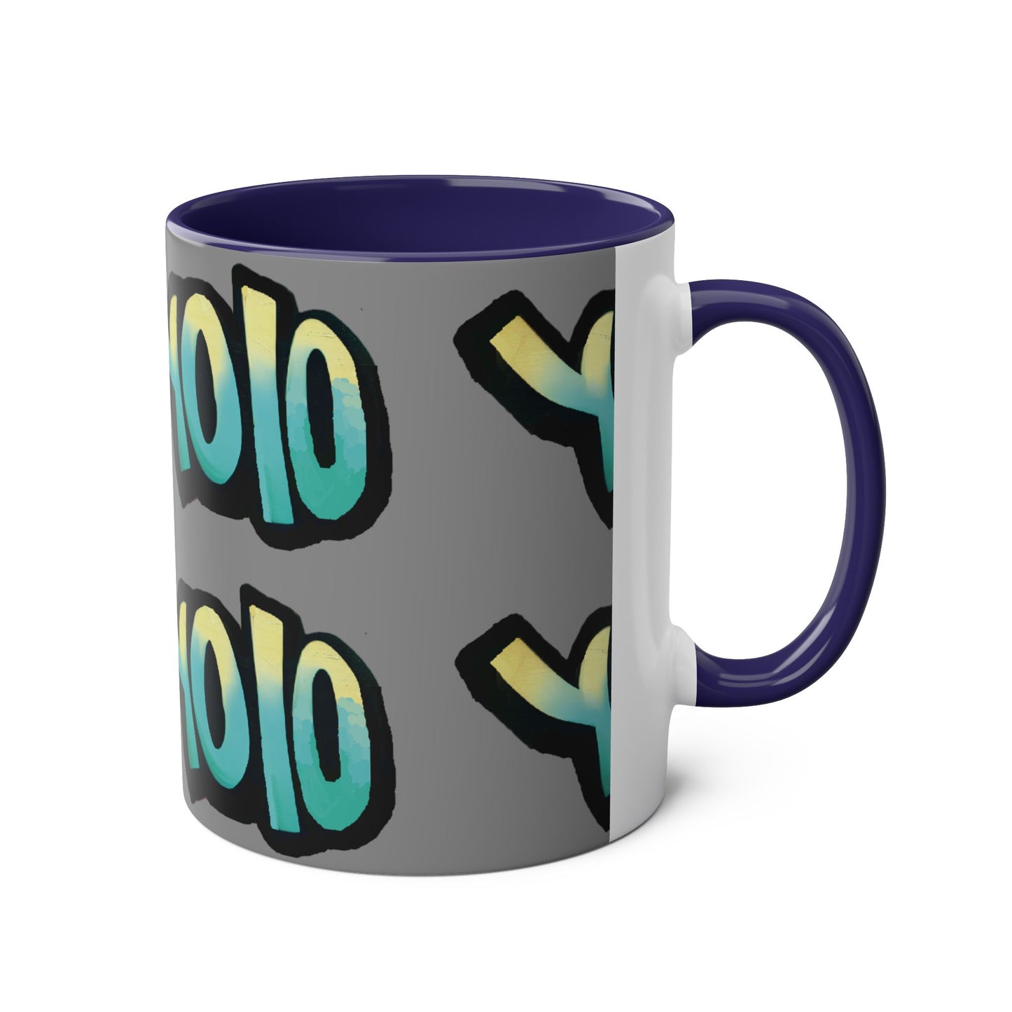 Mug 11oz Two-Tone YOLO (you only live once) Design