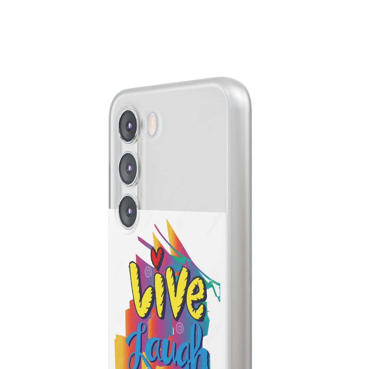 Phone Case Flexi Shock Absorbent Live Laugh Love Design