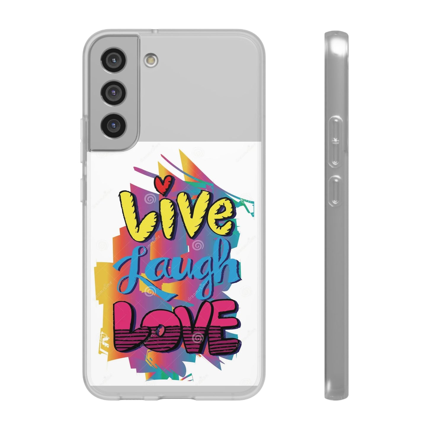 Phone Case Flexi Shock Absorbent Live Laugh Love Design