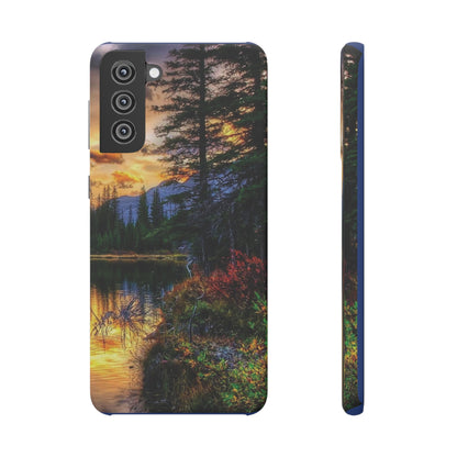 Tough Phone Case Vision of Nature Design, Forest Snap Phone Case, Outdoor Adventure Phone Cover, Nature Lover Gift.