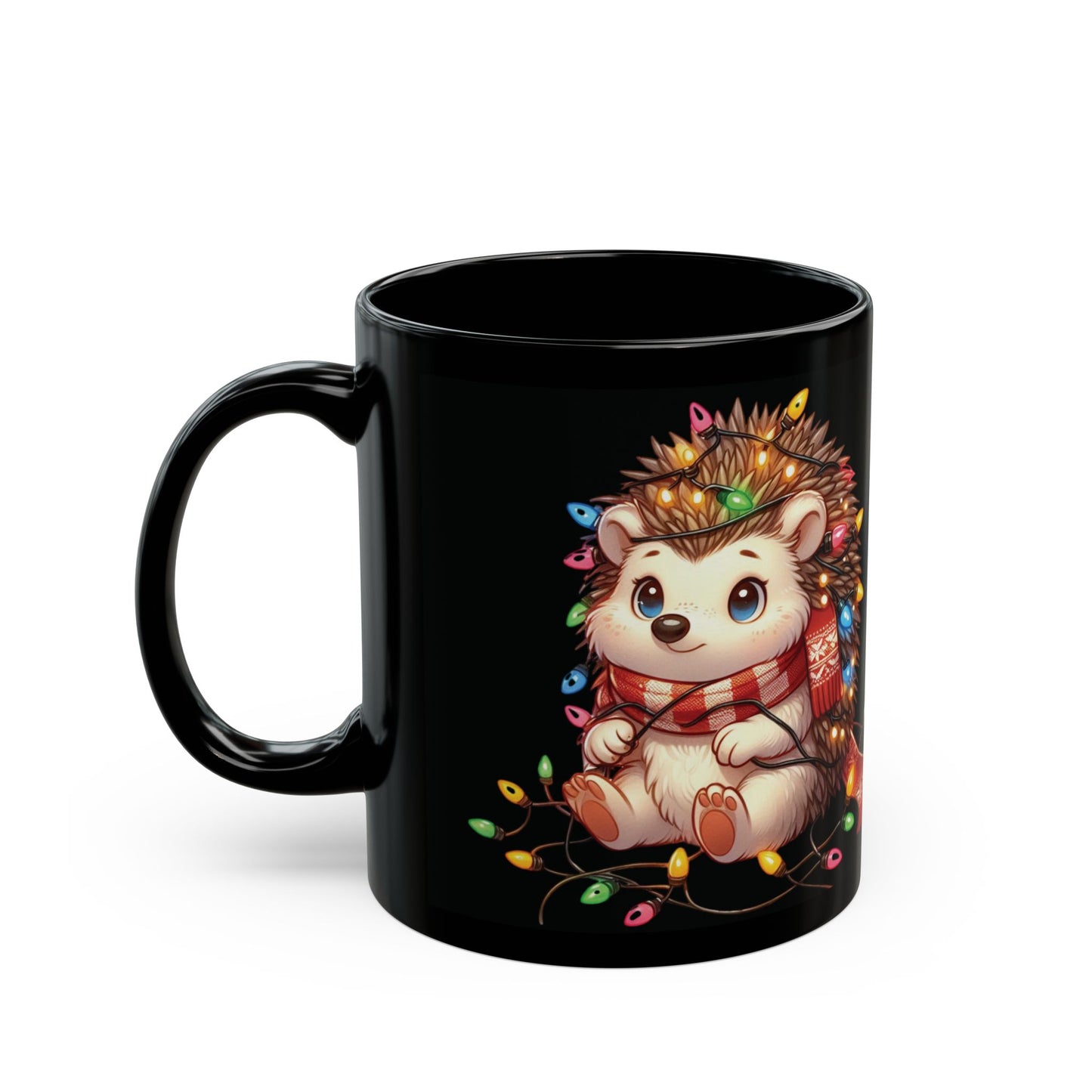 Ceramic Mug Cute Festive Hedgehog Design