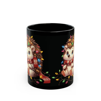 Ceramic Mug Cute Festive Hedgehog Design