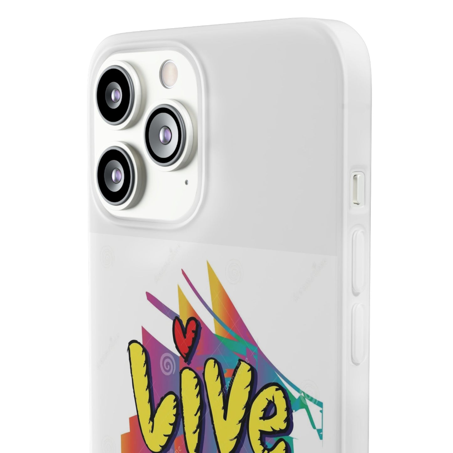 Phone Case Flexi Shock Absorbent Live Laugh Love Design