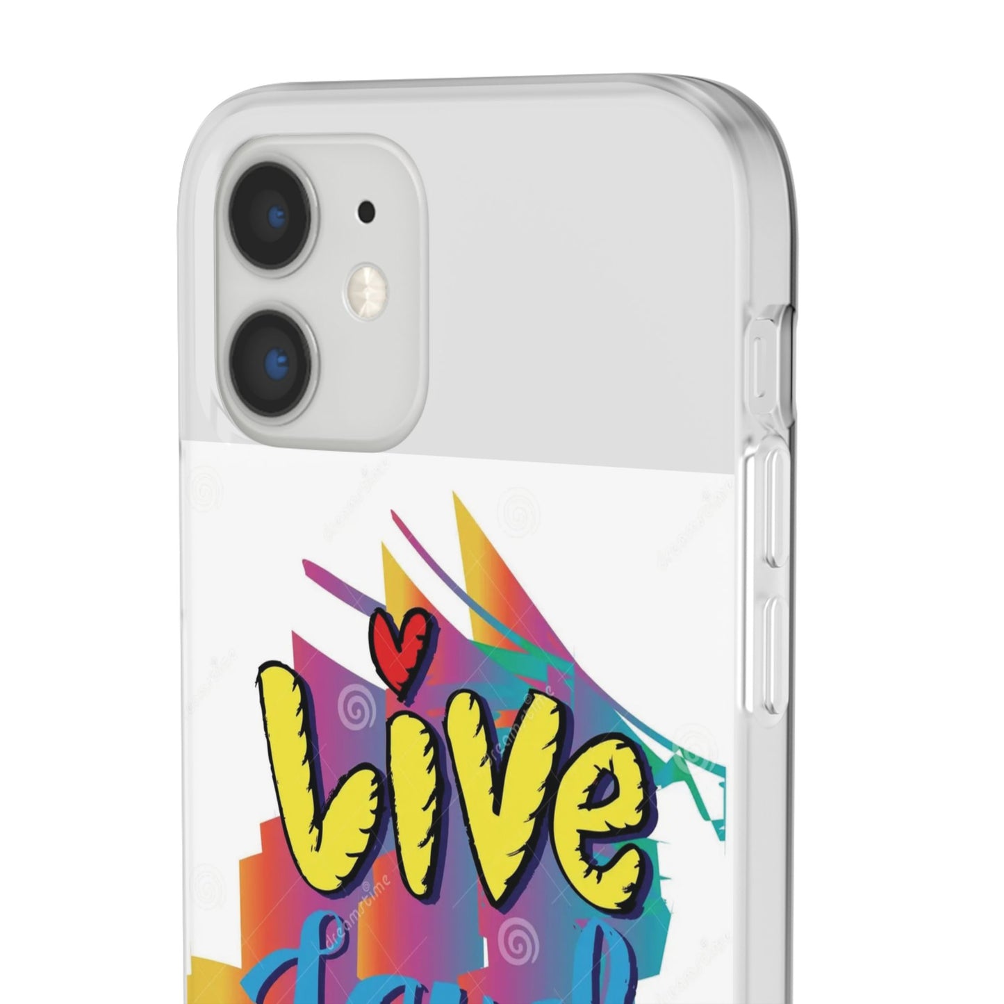 Phone Case Flexi Shock Absorbent Live Laugh Love Design