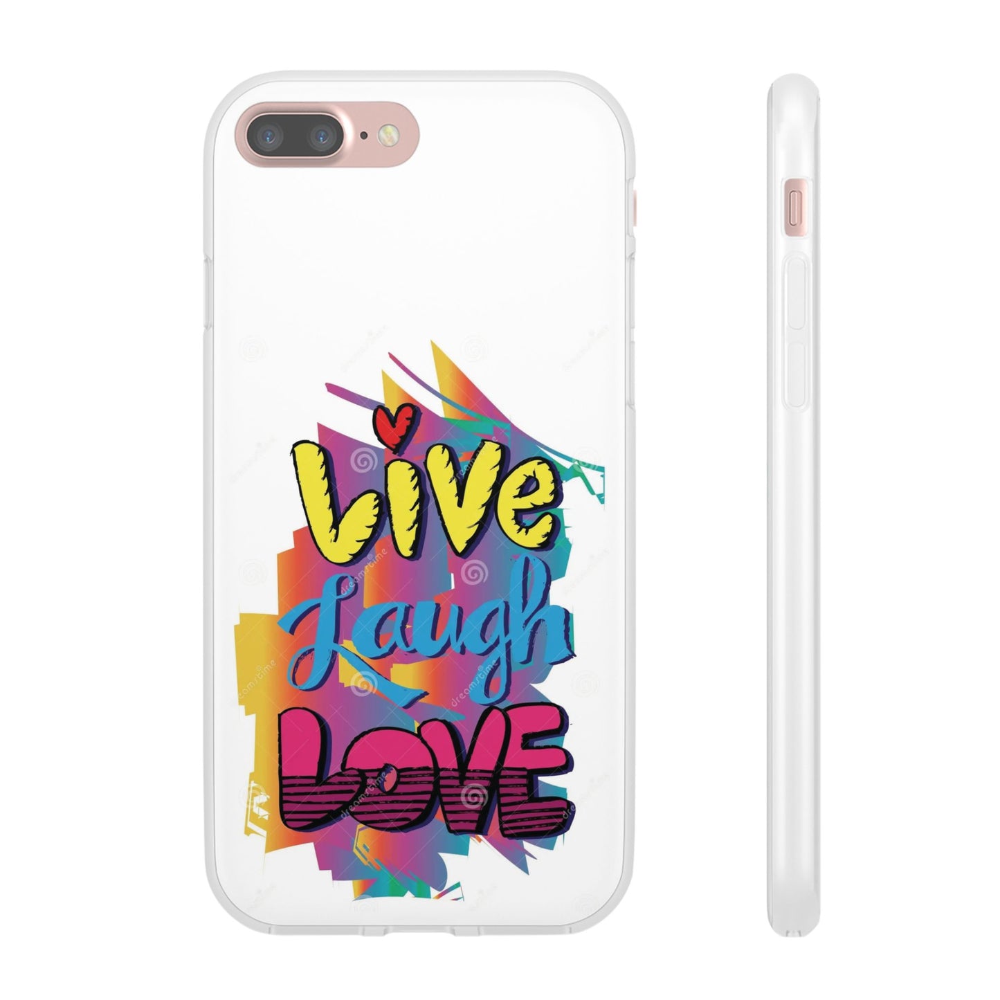 Phone Case Flexi Shock Absorbent Live Laugh Love Design